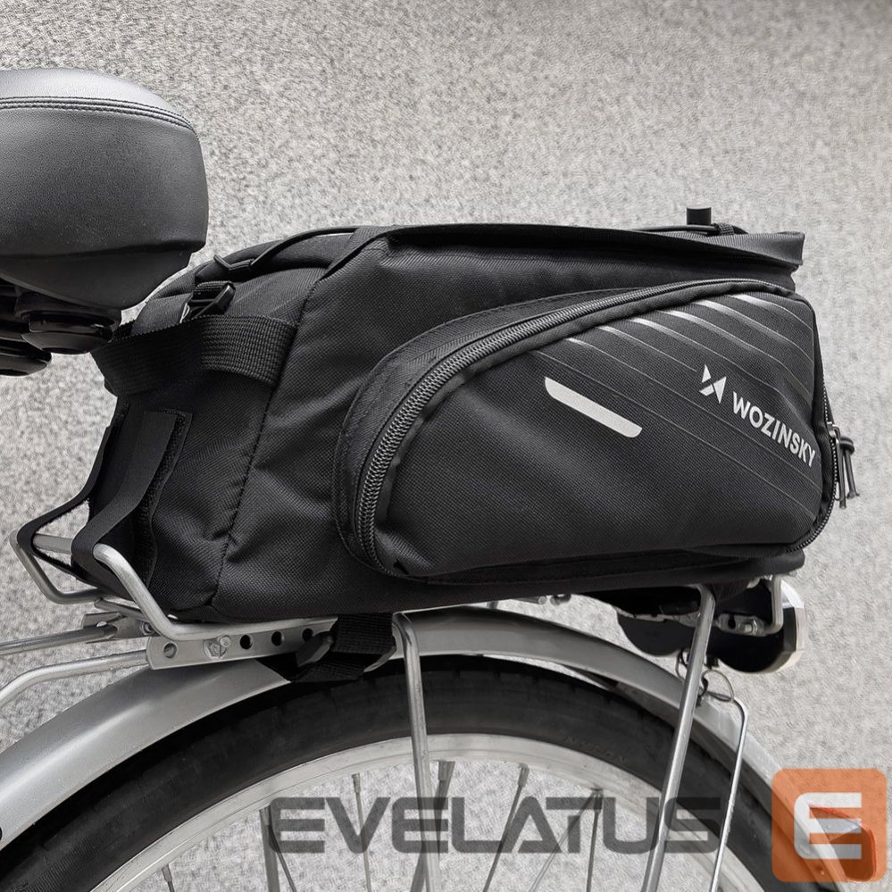 Аксессуар для велосипеда Wozinsky Wozinsky Bike Pannier Rack Bag with Shoulder Strap 9L (Rain Cover Included) Black (WBB22BK)