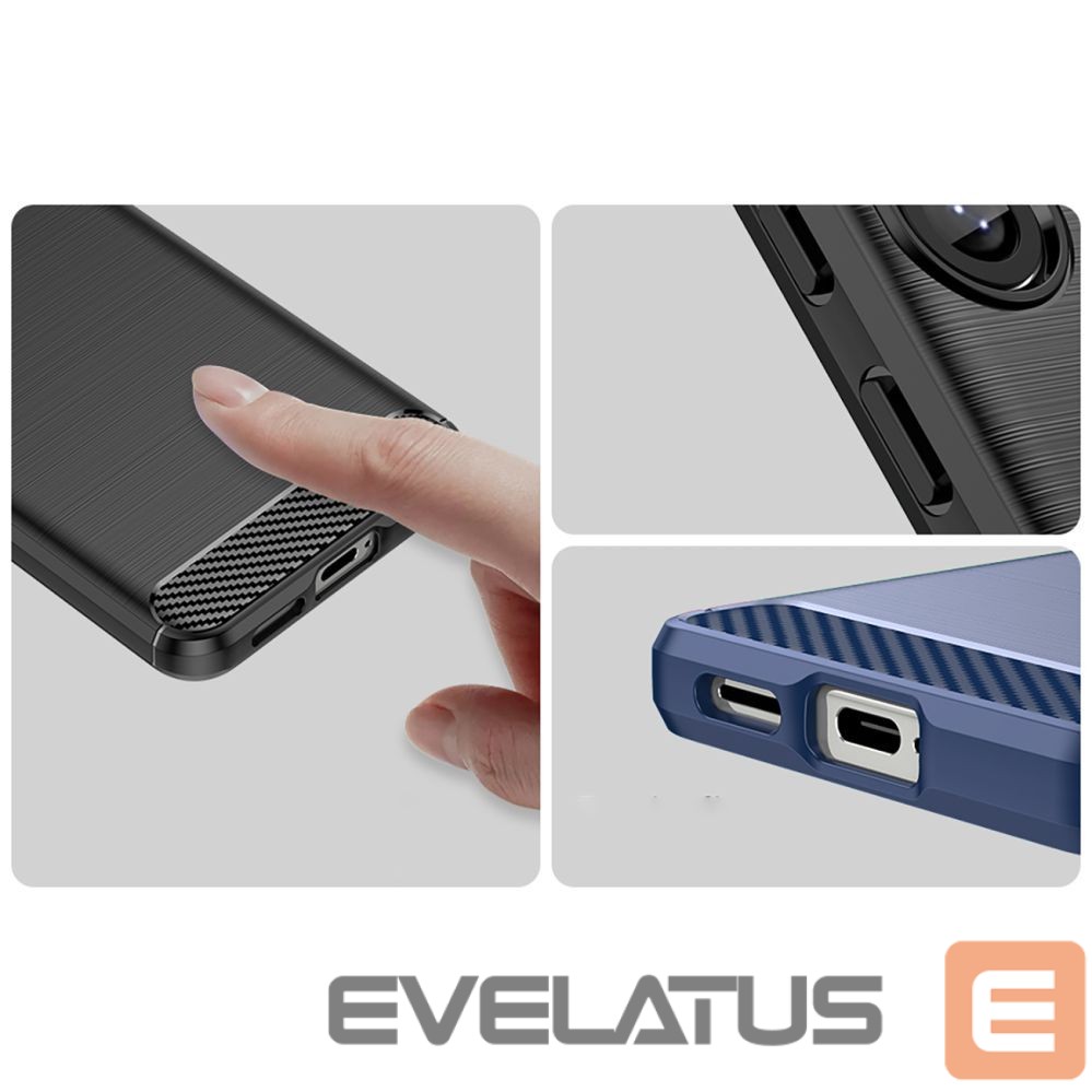 Чехол на заднюю панель Hurtel Carbon Case for iPhone 16e - Black
