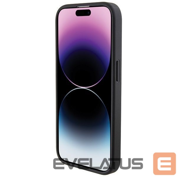 Чехол на заднюю панель BMW BMW Leather Blue Dots iPhone 15 Pro Max Case - Black