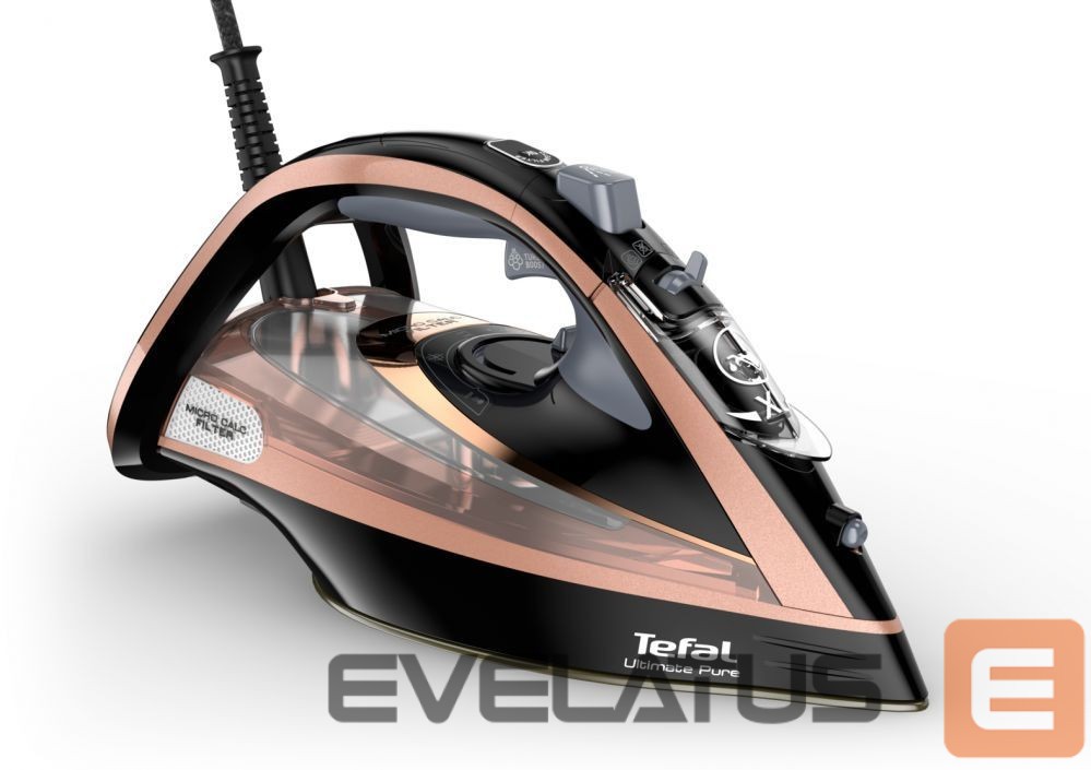 Утюг TEFAL Steam Iron FV9845 3200 W, Water tank capacity 350 ml, Continuous steam 60 g/min, Black/Rose Gold