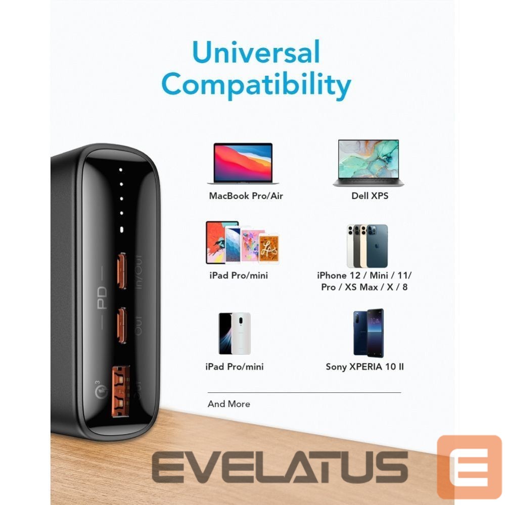 Внешний аккумулятор Veger Powerbank Veger T100 (W2032C-100) PD QC3.0 5A 100W 20000 mAh black