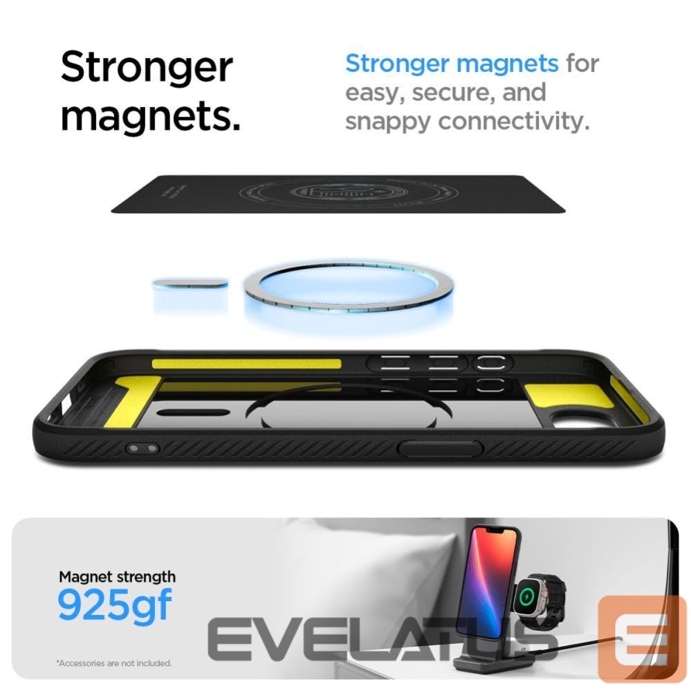 Чехол на заднюю панель Spigen Spigen Rugged Armor MagSafe case for iPhone 16e - black