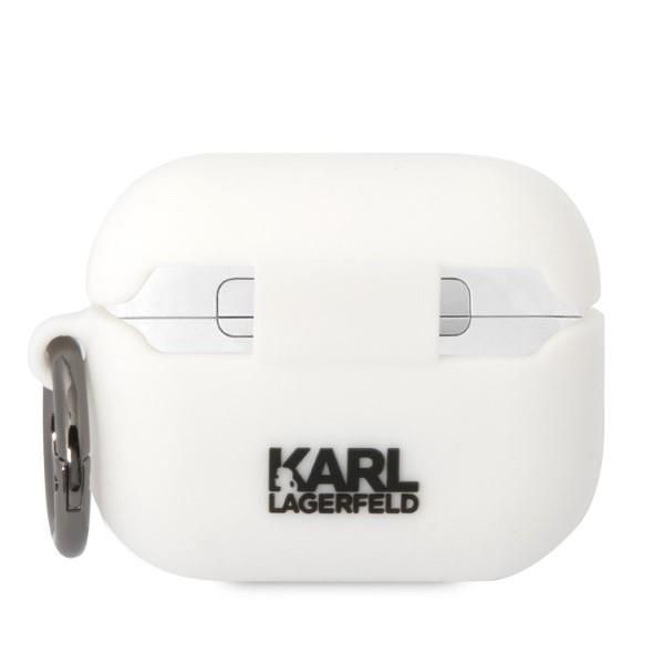 Беспроводные наушники Karl Lagerfeld Karl Lagerfeld KLAPRUNIKH AirPods Pro cover white/white Silicone Karl Head 3D