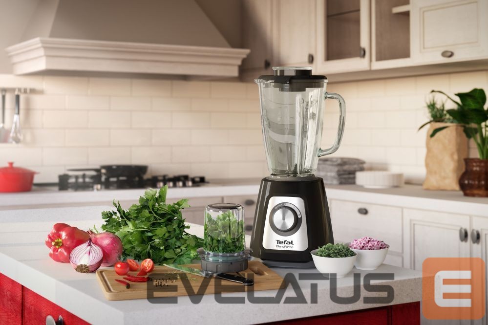 Миксеры и блендеры TEFAL Blender BL438831 BlendForce Tabletop, 800 W, Jar material Glass, Jar capacity 1.25 L, Ice crushing, Black