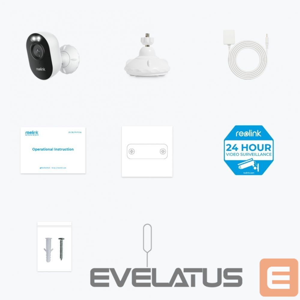 Веб камера Reolink Lumus Series E430 outdoor camera with light spotlight 4MP surveillance, White |