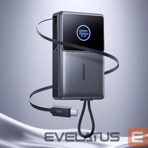 Внешний аккумулятор Joyroom JR-PR1 10000mAh 22.5W Powerbank with Built-in Retractable USB-C Cable Black