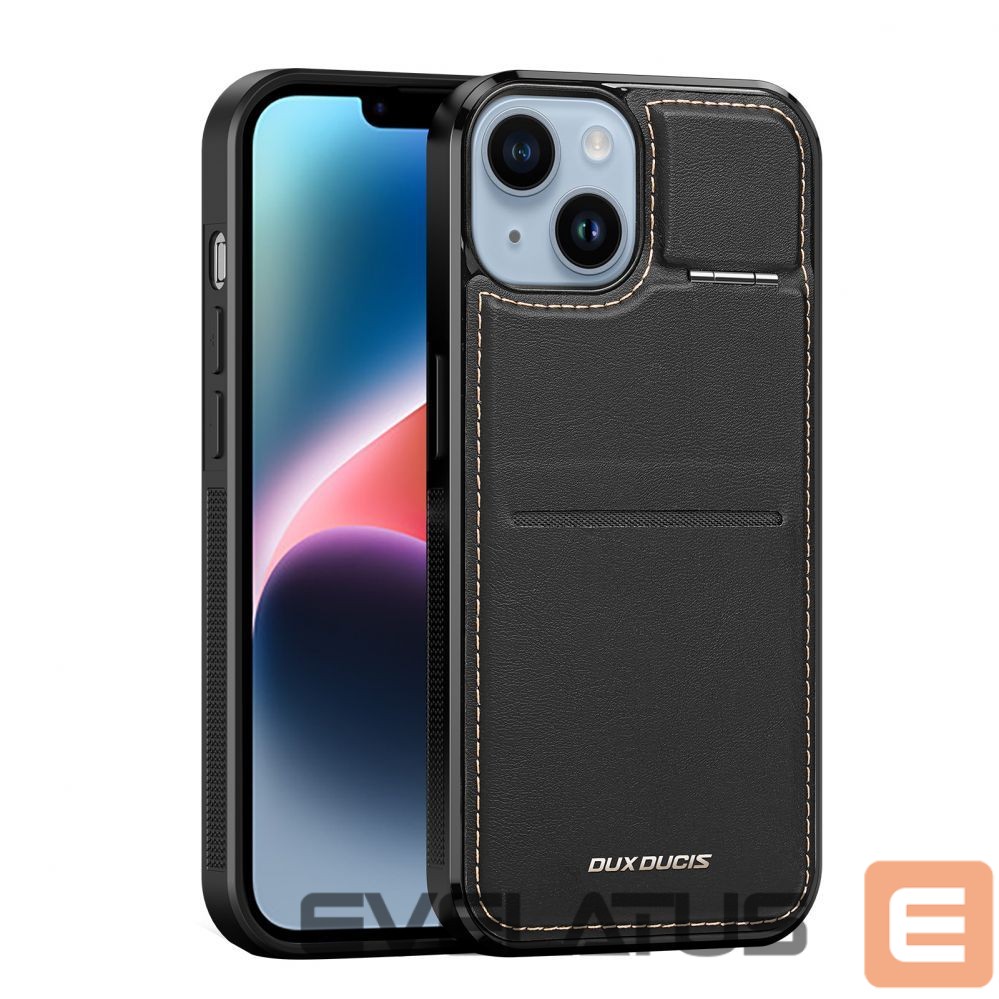 Чехол на заднюю панель Dux Ducis 3in1 Wallet Case with Stand for iPhone 15 Plus MagSafe RFID Blocker Dux Ducis Rafi Mag - Black