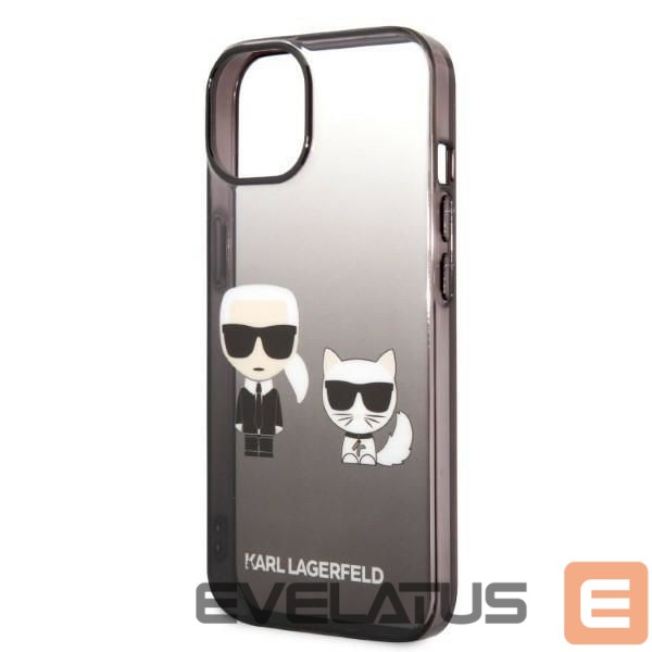 Чехол на заднюю панель Karl Lagerfeld Karl Lagerfeld KLHCP14LTGKCK iPhone 14 Pro 6.1 "hardcase black / black Gradient Ikonik Karl & Choupette