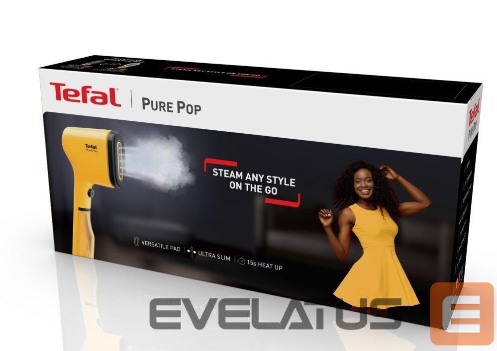 Пароочистители TEFAL DT2026E1 Handheld Garment Steamer Pure Pop, Power 1300W, Water tank 0.07 L, Yellow