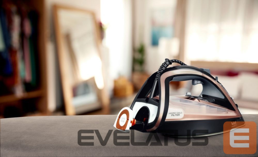 Утюг TEFAL Steam Iron FV9845 3200 W, Water tank capacity 350 ml, Continuous steam 60 g/min, Black/Rose Gold