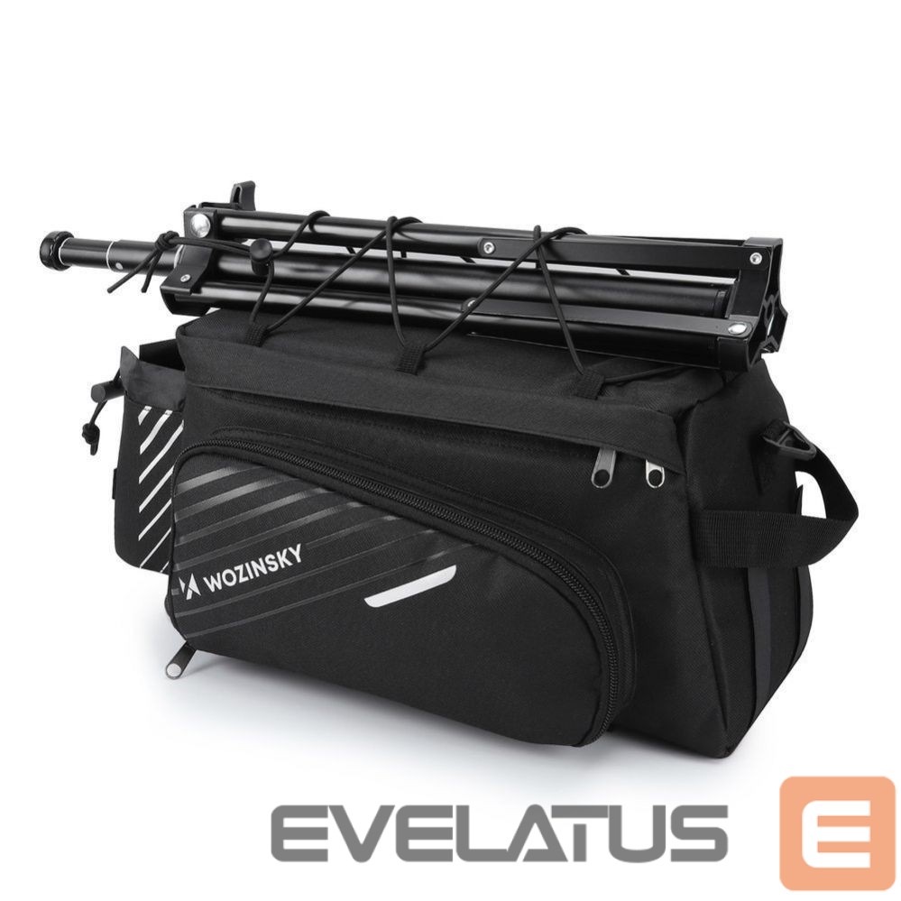 Аксессуар для велосипеда Wozinsky Wozinsky Bike Pannier Rack Bag with Shoulder Strap 9L (Rain Cover Included) Black (WBB22BK)