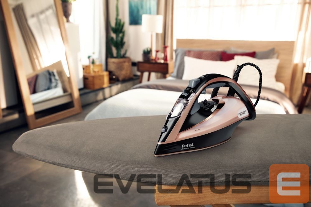 Утюг TEFAL Steam Iron FV9845 3200 W, Water tank capacity 350 ml, Continuous steam 60 g/min, Black/Rose Gold
