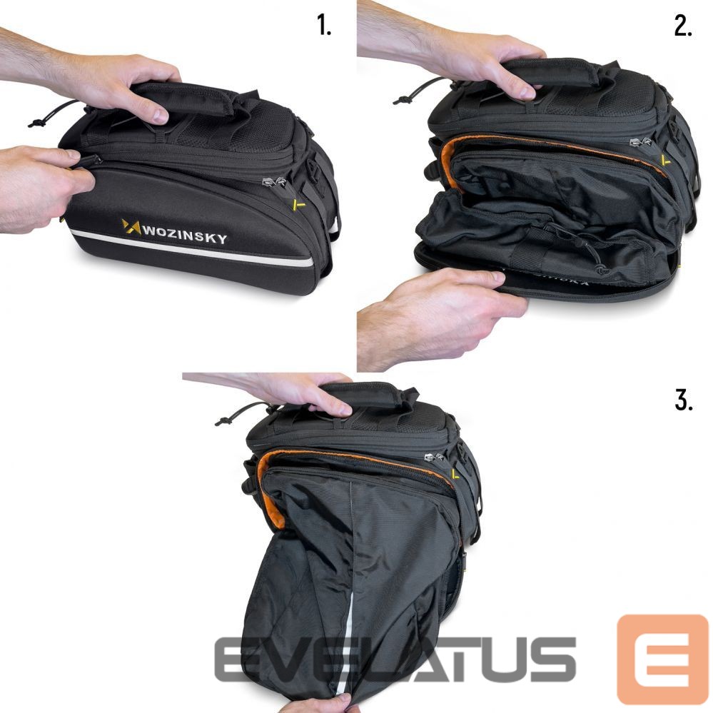 Аксессуар для велосипеда Wozinsky Wozinsky large bike rack bag 35l + rain cover black (WBB19BK)