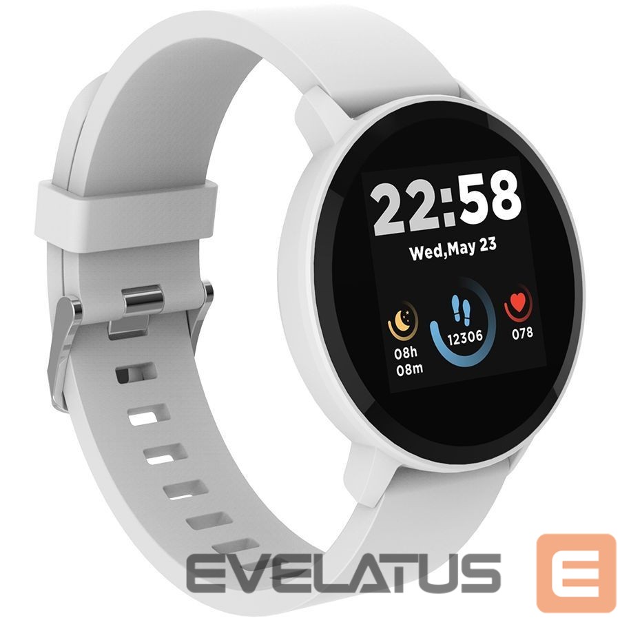 Умные часы Canyon CANYON Lollypop SW-63, Smart watch, 1.3inches IPS full touch screen, Round watch, IP68 waterproof, multi-sport mode, BT5.0, compatibility with iOS and android, Silver white, Host: 25.2*42.5*10.7mm, Strap: 20*250mm, 45g