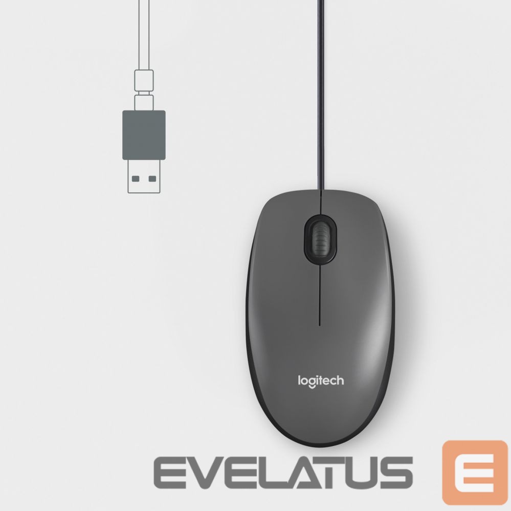 Компьютерная мышь Logitech Mouse M100 Optical, Black, Wired