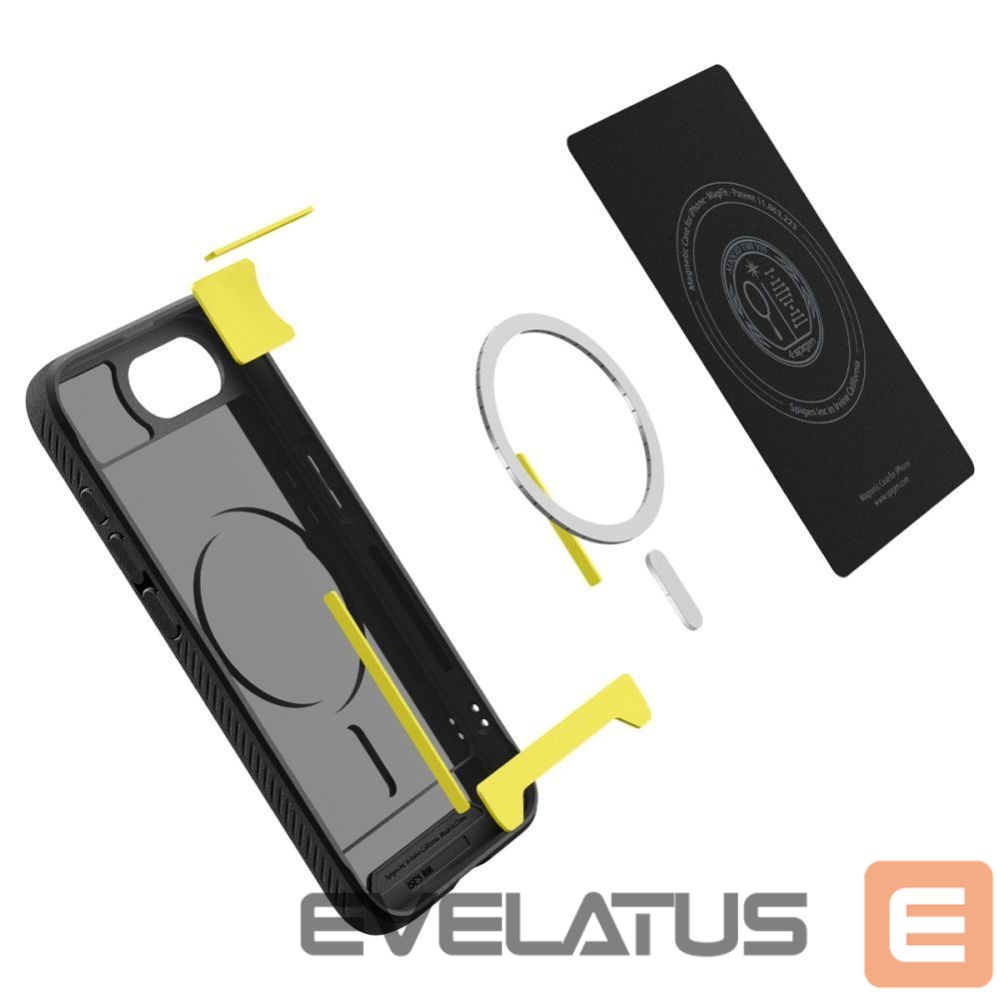 Чехол на заднюю панель Spigen Spigen Rugged Armor MagSafe case for iPhone 16e - black