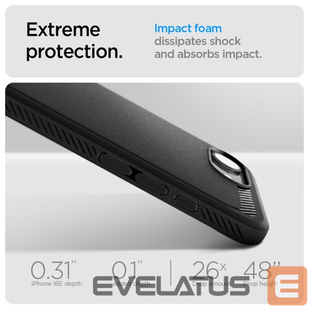 Чехол на заднюю панель Spigen Spigen Rugged Armor MagSafe case for iPhone 16e - black