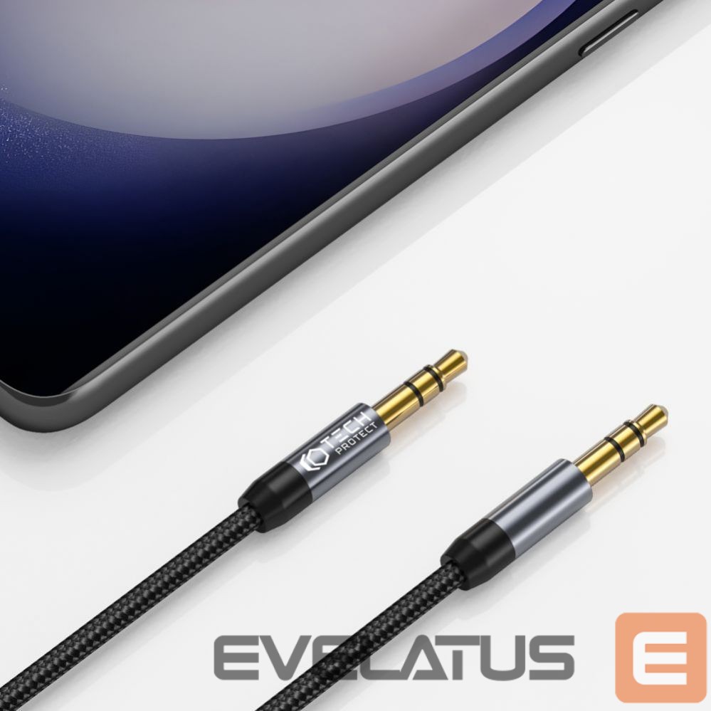 Кабель Tech-Protect Tech-Protect UltraBoost cable 3.5mm mini jack / 3.5mm mini jack 1.5m - black