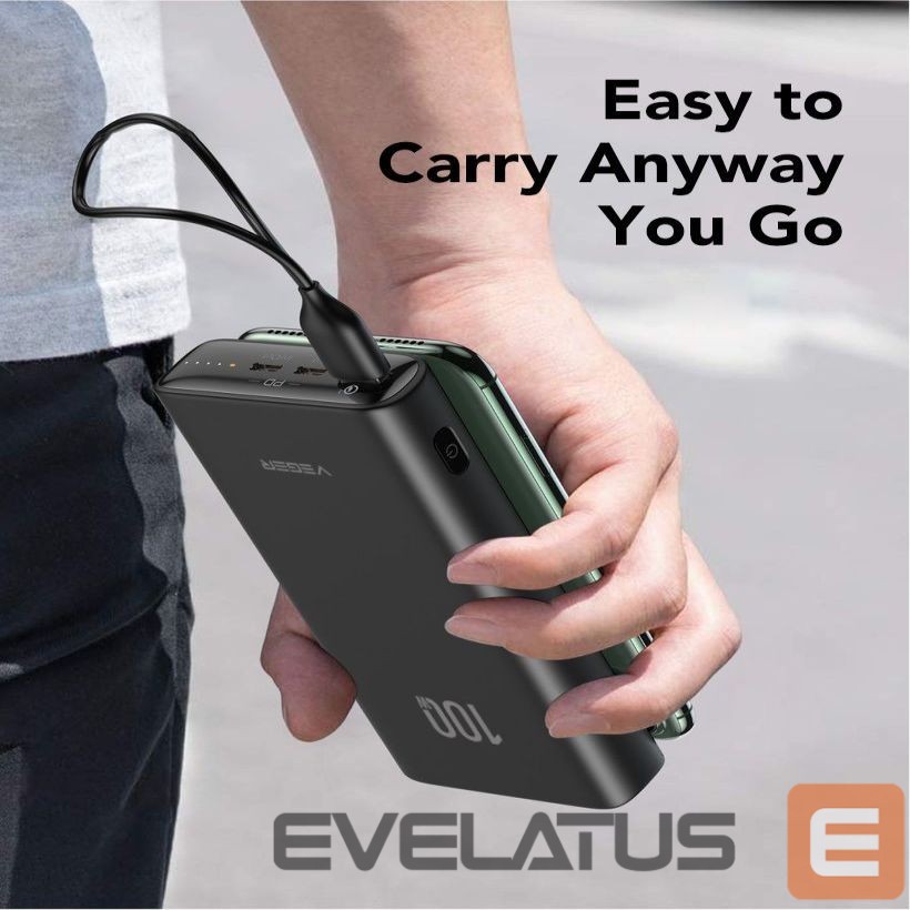 Внешний аккумулятор Veger Powerbank Veger T100 (W2032C-100) PD QC3.0 5A 100W 20000 mAh black