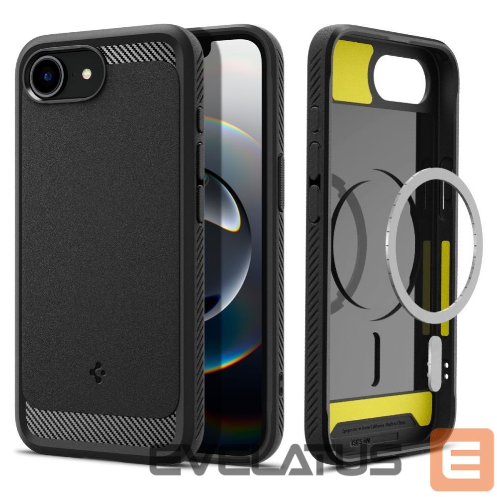 Чехол на заднюю панель Spigen Spigen Rugged Armor MagSafe case for iPhone 16e - black