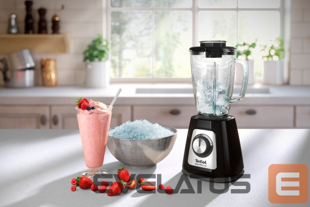 Миксеры и блендеры TEFAL Blender BL438831 BlendForce Tabletop, 800 W, Jar material Glass, Jar capacity 1.25 L, Ice crushing, Black