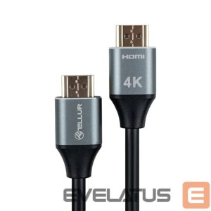 Кабель Tellur  High Speed HDMI 2.0 cable, 4K 18Gbps plug-plug Ethernet gold-plated 3m black 