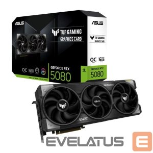 Графическая карта / Видеокарты Asus  Graphics Card||NVIDIA GeForce RTX 5080|16 GB|GDDR7|256 bit|PCIE 5.0 16x|Triple slot Fansink|2xHDMI|3xDisplayPort|TUF-RTX5080-O16G-GAMING 