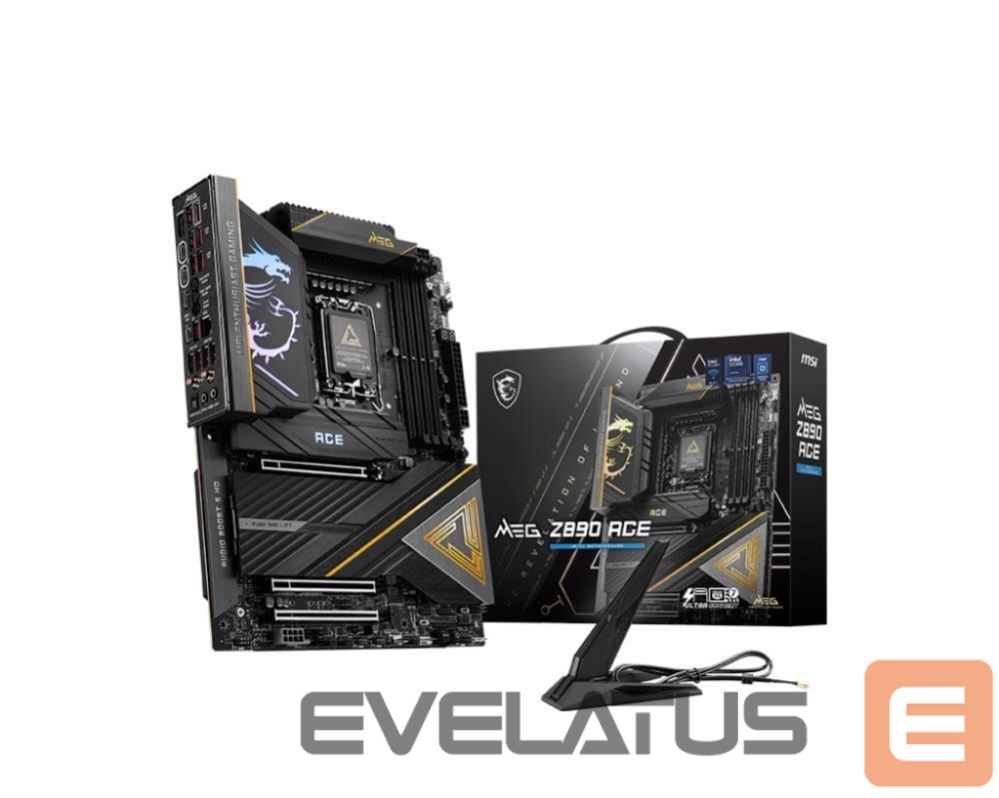 Материнская плата для процессоров Intel MSI Mainboard||Intel Z890|LGA1851|ATX|Memory DDR5|Memory slots 4|3xPCI-Express 16x|5xM.2|1xHDMI|1xAudio-In|1xAudio-Out|11xUSB 3.1|2xUSB-C|2xUSB-C w/Thunderbolt|1xOptical S/PDIF|1xRJ45|MEGZ890ACE
