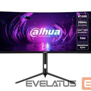 Монитор DAHUA  LCD Monitor||DHI-LM30-E330CA|30"|Gaming/Curved/21 : 9|Panel VA|2560x1080|21:9|200Hz|1 ms|Swivel|Tilt|Colour Black|LM30-E330CA 