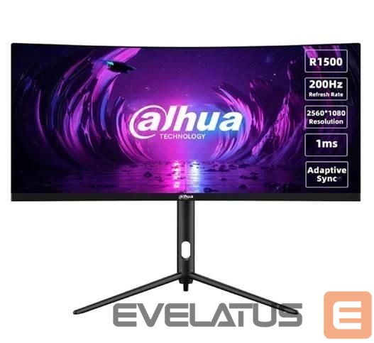 Монитор DAHUA LCD Monitor||DHI-LM30-E330CA|30"|Gaming/Curved/21 : 9|Panel VA|2560x1080|21:9|200Hz|1 ms|Swivel|Tilt|Colour Black|LM30-E330CA