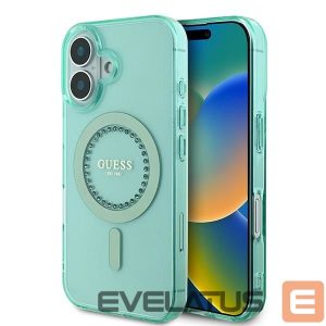 Другой аксессуар для телефона Guess  Guess IML Rhinestones MagSafe iPhone 16 Plus Case - Green 