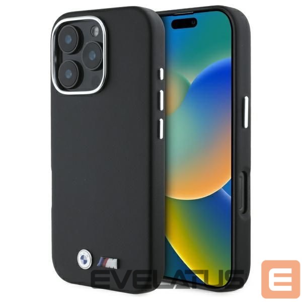 Другой аксессуар для телефона BMW BMW M Smooth Full Wrapped Metal MagSafe case for iPhone 16 Pro - black