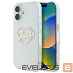 Другой аксессуар для телефона Guess  Guess IML Heart Case for iPhone 16 plus - Transparent 