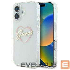 Другой аксессуар для телефона Guess  Guess IML Heart iPhone 16 Case - Transparent 