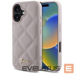 Другой аксессуар для телефона Guess  Guess Quilted Metal Logo iPhone 16 Case - Pink