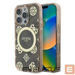 Другой аксессуар для телефона Guess  Guess IML Peony On 4G Background MagSafe Case for iPhone 16 Pro - Brown 