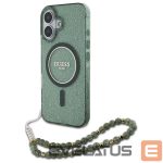 Другой аксессуар для телефона Guess  Guess IML Glitter With Pearl Strap MagSafe case for iPhone 16 Plus - green 