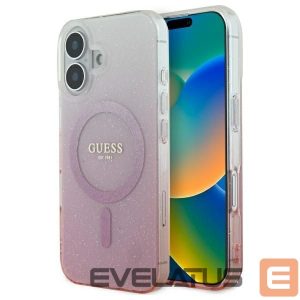 Другой аксессуар для телефона Guess  Guess IML Glitter Gradient MagSafe iPhone 16 Case - Pink 