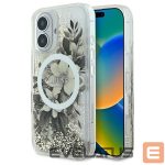 Другой аксессуар для телефона Guess  Guess Liquid Glitter Flower MagSafe iPhone 16 Case - Beige 