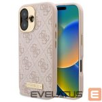 Другой аксессуар для телефона Guess  Guess 4G Logo Plate MagSafe iPhone 16 Case - Pink 