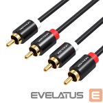 Переходник Vention  Cable Audio 2xRCA male to 2xRCA male Vention VAB-R06-B200 2m (black) 