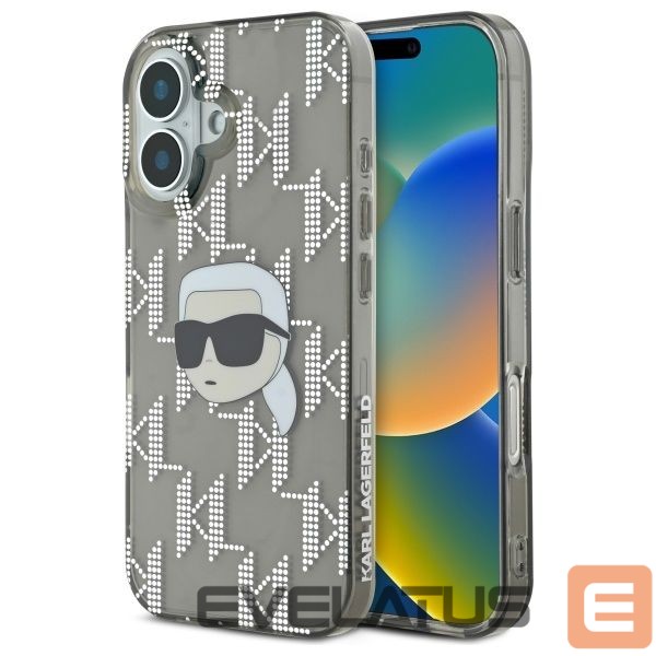 Другой аксессуар для телефона Karl Lagerfeld Karl Lagerfeld IML Karl Head Electroplated iPhone 16 Case - Black