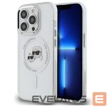 Другой аксессуар для телефона Karl Lagerfeld  Karl Lagerfeld IML Metal Karl & Choupette Head MagSafe Case for iPhone 14 Pro Max - White 