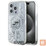Другой аксессуар для телефона Karl Lagerfeld  Karl Lagerfeld Liquid Glitter Karl & Choupette Head Magsafe iPhone 15 Pro Case - Clear 