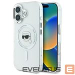 Другой аксессуар для телефона Karl Lagerfeld  Karl Lagerfeld IML Metal Karl Head MagSafe Case for iPhone 16 Plus - White 