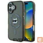 Другой аксессуар для телефона Karl Lagerfeld  Karl Lagerfeld IML Metal Choupette Head MagSafe iPhone 16 Case - Black 