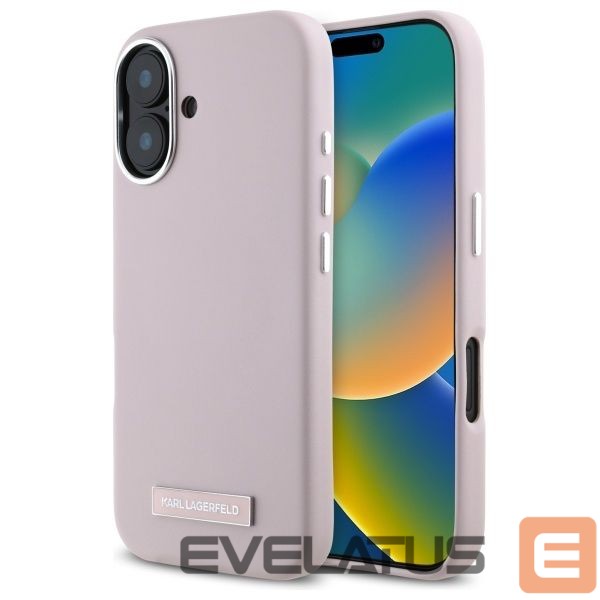 Другой аксессуар для телефона Karl Lagerfeld Karl Lagerfeld FW Metal Plate MagSafe iPhone 16 Case - Pink
