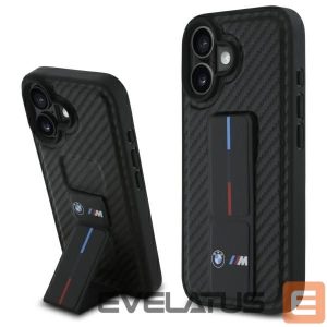 Другой аксессуар для телефона BMW  BMW M Grip Stand Smooth and Carbon case for iPhone 16 - black 