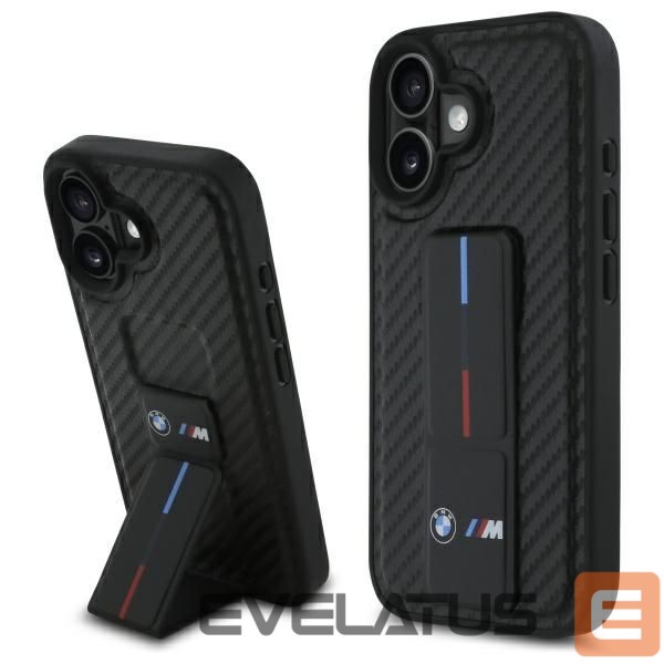 Другой аксессуар для телефона BMW BMW M Grip Stand Smooth and Carbon case for iPhone 16 - black