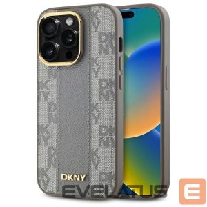 Другой аксессуар для телефона DKNY  DKNY Leather Checkered Mono Pattern MagSafe iPhone 14 Pro Case - Beige 